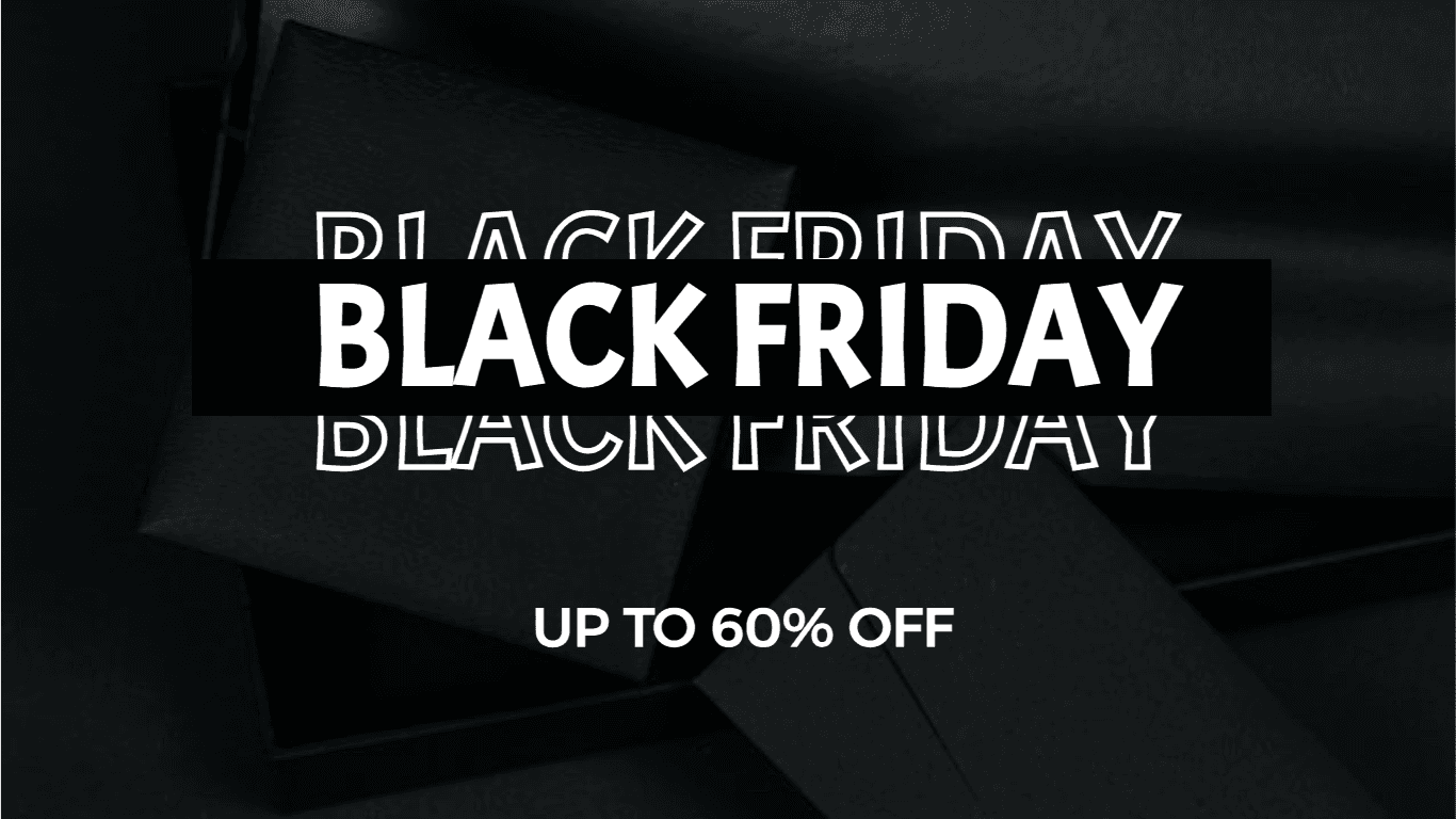 Black Friday promo banner rendered from JSON