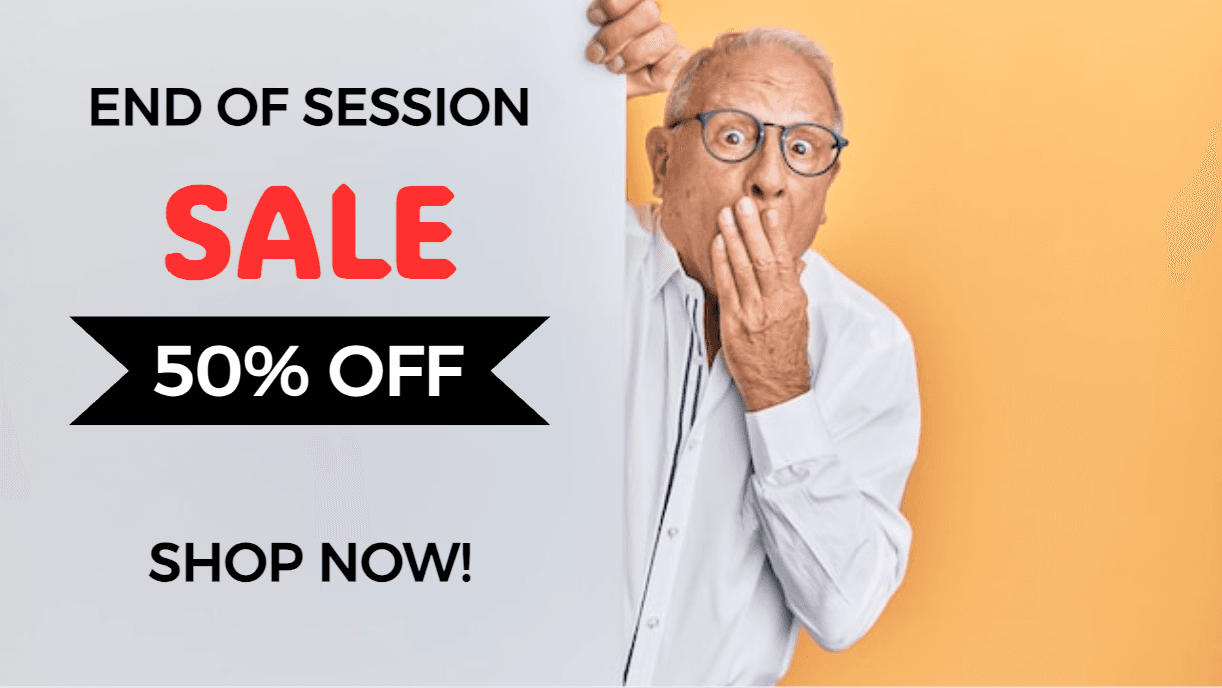End of season sale banner rendered from JSON